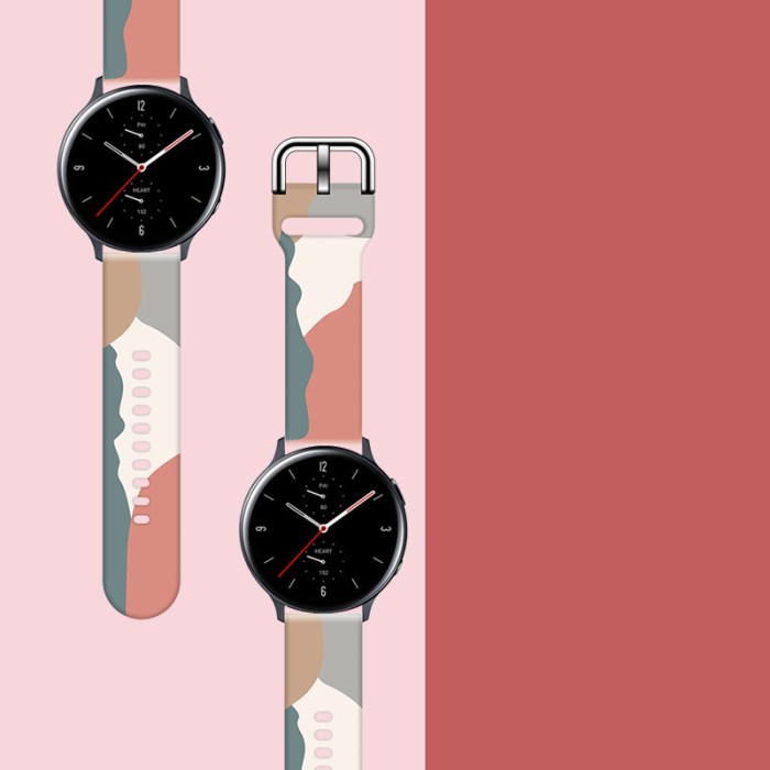 Strap Moro for Samsung Galaxy Watch 40 / 41 / 42 / 43 / 44 mm silicone bracelet watch band - pattern 15