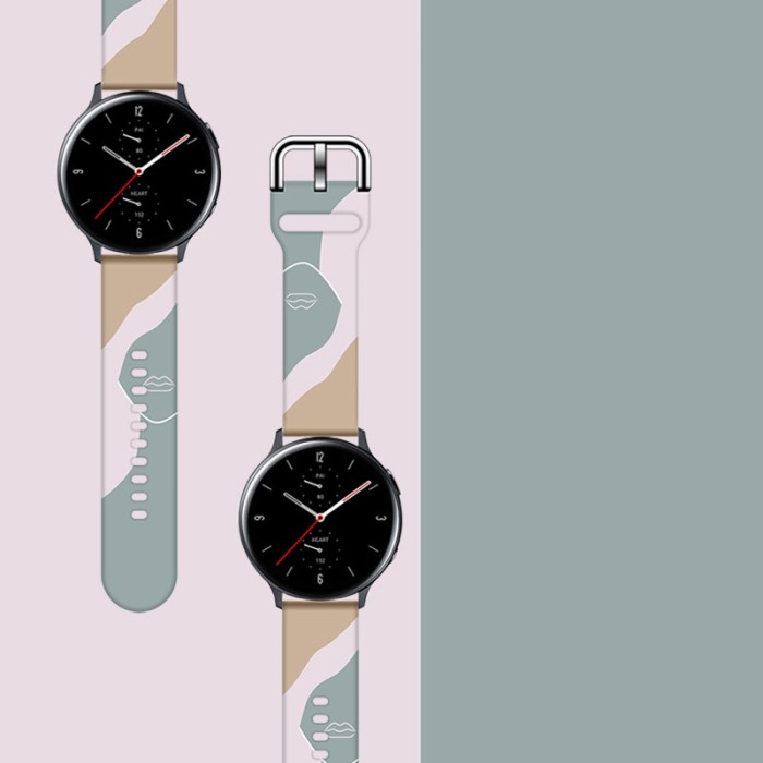 Strap Moro for Samsung Galaxy Watch 40 / 41 / 42 / 43 / 44 mm silicone bracelet watch band - pattern 17
