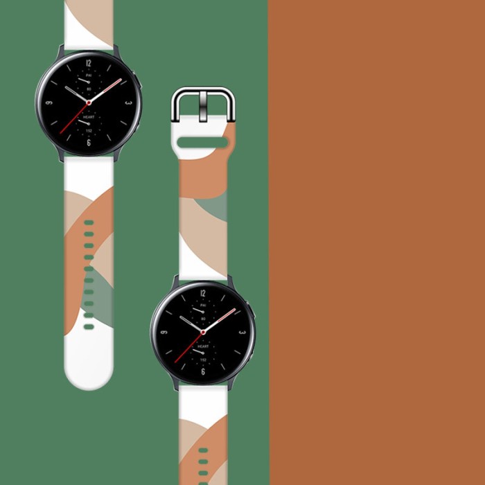 Strap Moro for Samsung Galaxy Watch 45 / 46 / 47 mm silicone bracelet watch band - pattern 3
