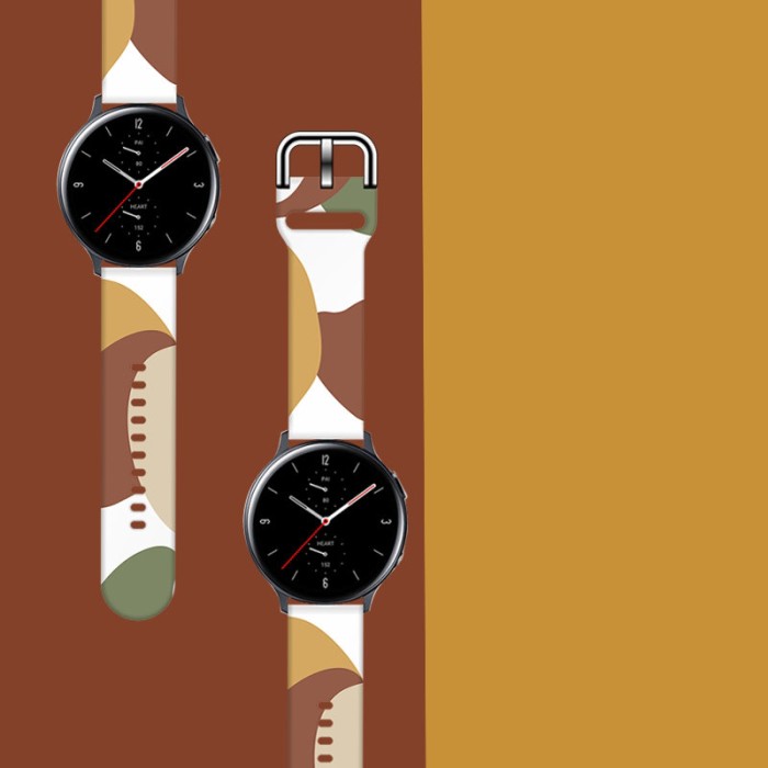 Strap Moro for Samsung Galaxy Watch 45 / 46 / 47 mm silicone bracelet watch band - pattern 4
