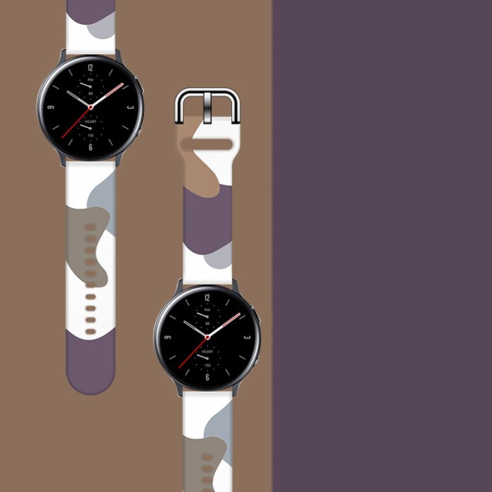 Strap Moro for Samsung Galaxy Watch 45 / 46 / 47 mm silicone bracelet watch band - pattern 9