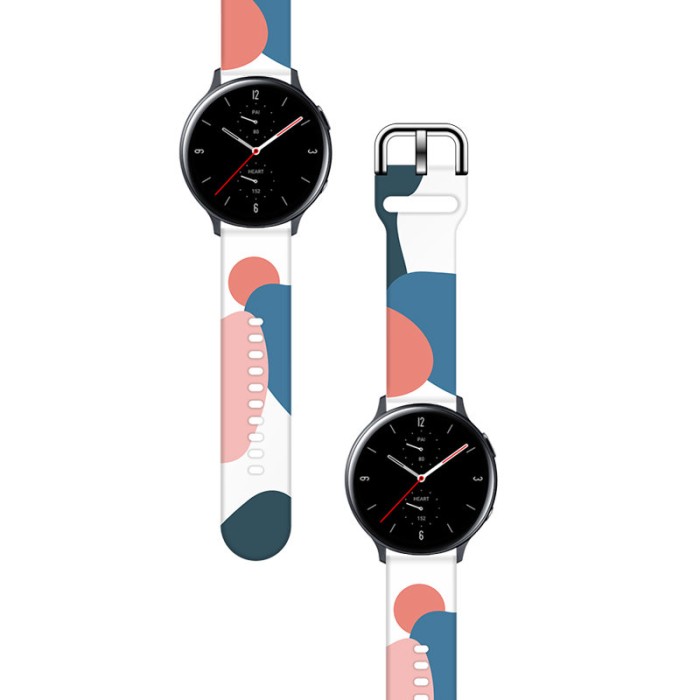 Strap Moro for Samsung Galaxy Watch 45 / 46 / 47 mm silicone bracelet watch band - pattern 10