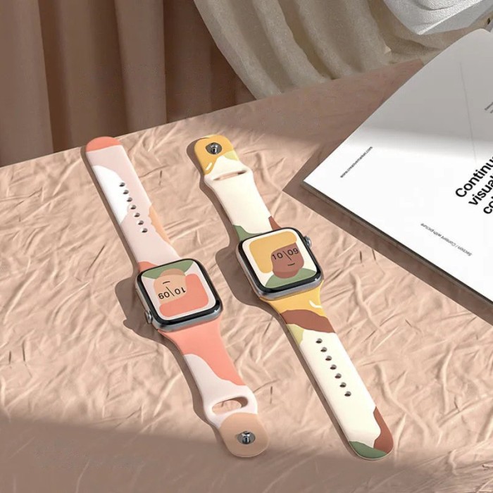 Silicone Strap Moro Watch Bracelet Band for Apple Watch 42 / 44 / 45 / 49 mm - Pattern 5