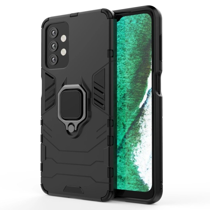 Ring Armor tough hybrid case cover + magnetic holder for Samsung Galaxy A13 5G black