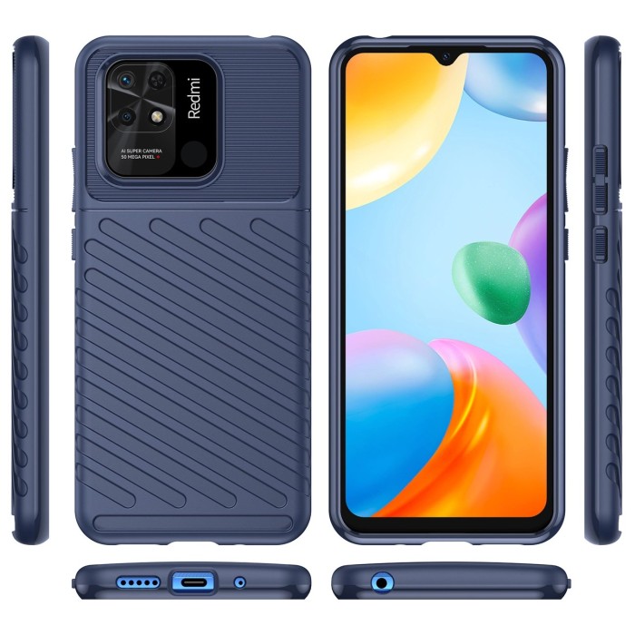 Thunder Case Flexible armored cover for Xiaomi Redmi 10C blue