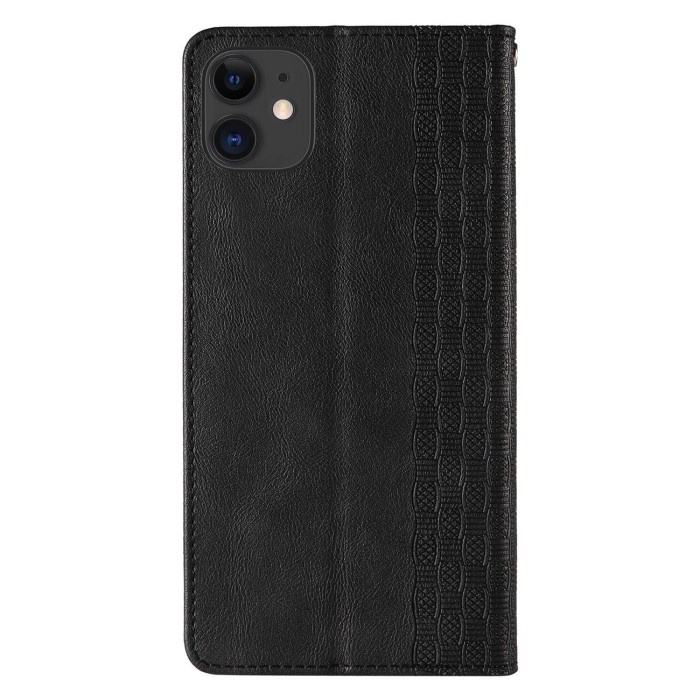 Magnet Strap Case for iPhone 13 Pouch Wallet + Mini Lanyard Pendant Black