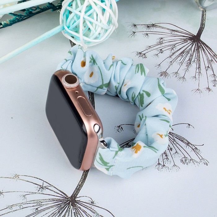 Fabric Apple Watch Band 42/44/45mm Strap Bracelet Elastic Band - Blue