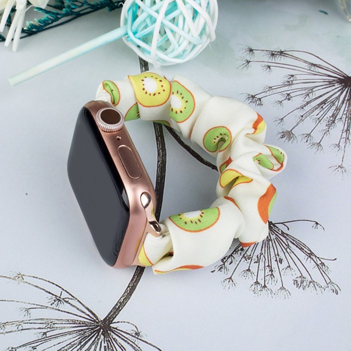 Fabric band for Apple Watch 42 / 44 / 45 mm strap bracelet rubber band - kiwi