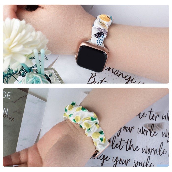 Fabric band for Apple Watch 42 / 44 / 45 mm strap bracelet rubber band - kiwi