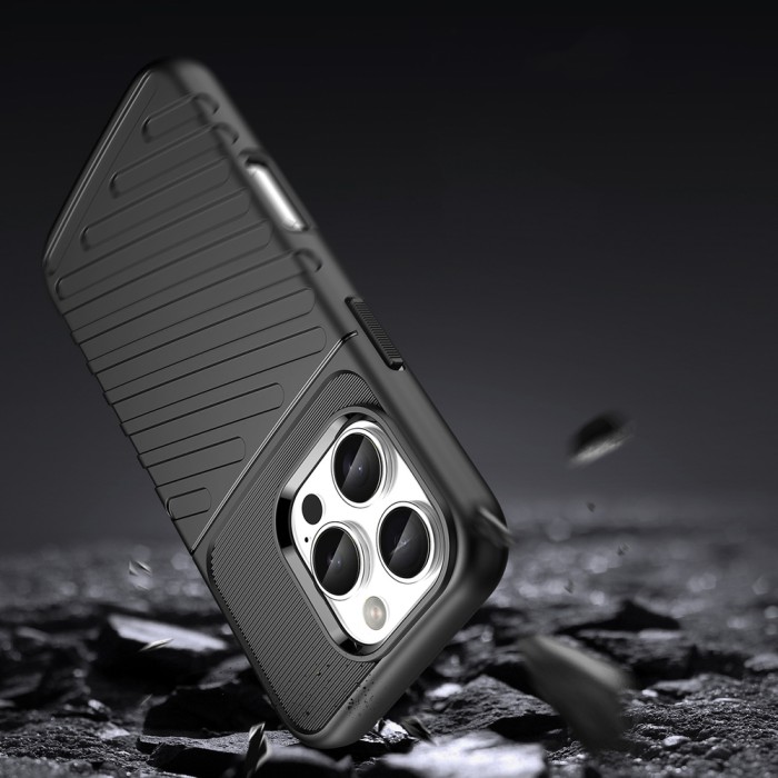 Thunder Case for iPhone 16 Pro Silicone Case - Black