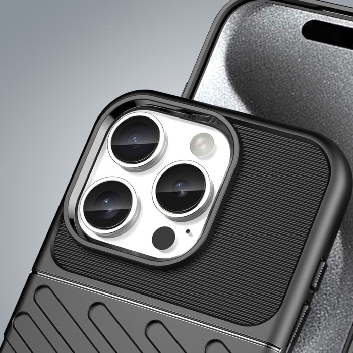 Thunder Case for iPhone 16 Pro Silicone Case - Black