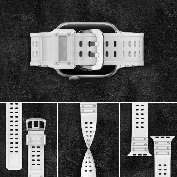 Strap Triple Protection for Apple Watch 38 / 40 / 41 mm band bracelet - transparent