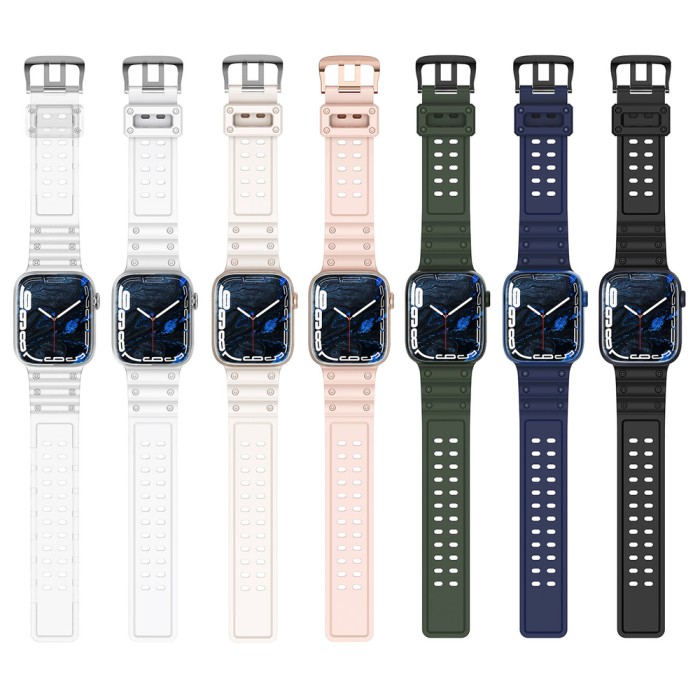 Strap Triple Protection for Apple Watch 38 / 40 / 41 mm band bracelet - transparent