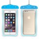 PVC waterproof phone case with lanyard - black