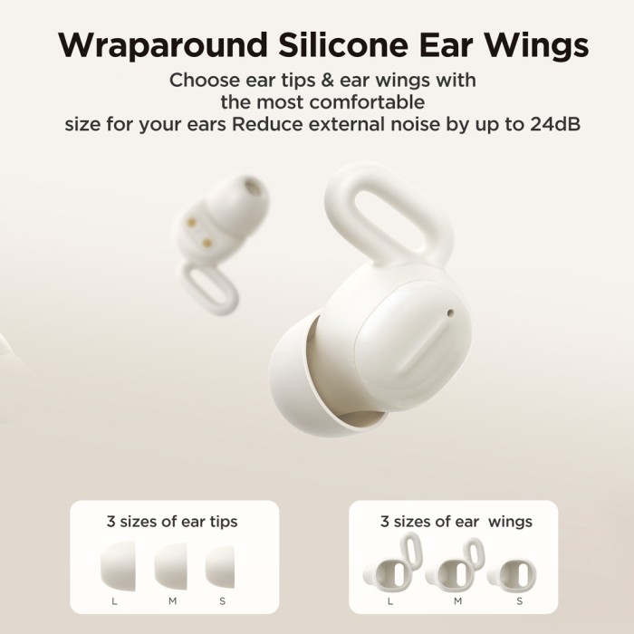 Joyroom JR-TS1 Cozydots Series Wireless TWS Headphones for Sleeping ANC Bluetooth 5.3 - White