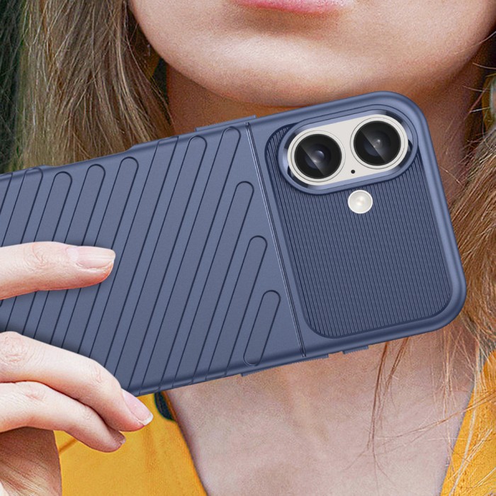 Thunder Case for iPhone 16 Silicone Case - Blue