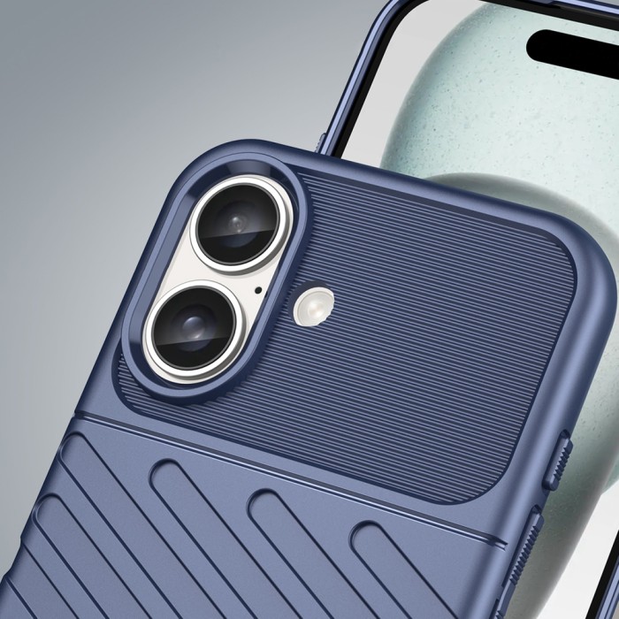 Thunder Case for iPhone 16 Silicone Case - Blue