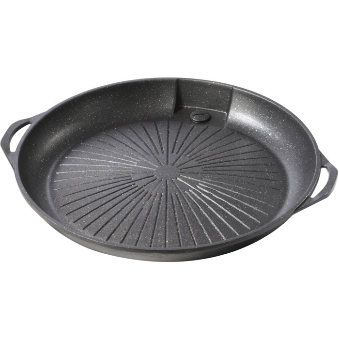 Grill grate and grill pan for a gas camping stove and grill
