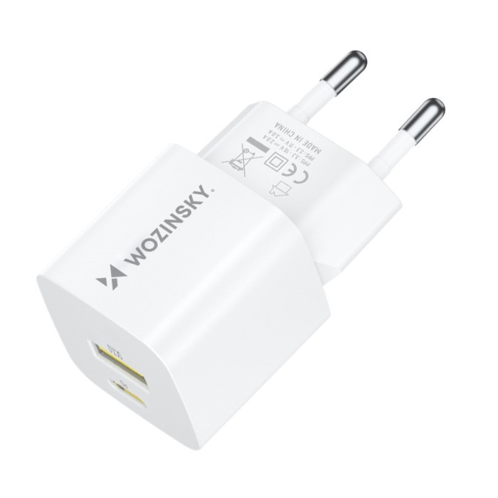 Wozinsky WWCEAC GaN USB-A USB-C 33W Wall Charger - White