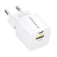 Wozinsky WWCEAC GaN USB-A USB-C 33W Wall Charger - White