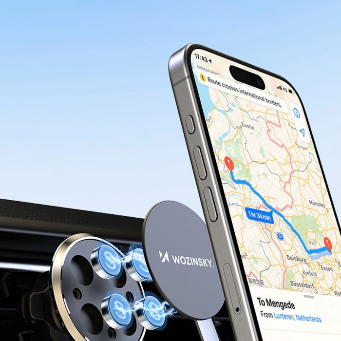 Wozinsky WUMKO Magnetic Phone Holder for Car Air Vent - Black