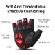 Rockbros S169BR M cycling gloves with gel inserts - black and red