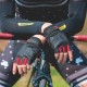 Rockbros S169BR M cycling gloves with gel inserts - black and red