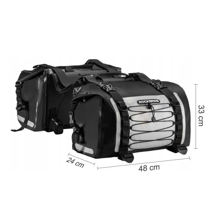 Rockbros AS-010BGR motorcycle bag, waterproof - gray