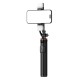 Selfie stick WC12YDS 1.3m aluminum alloy telescopic tripod with dual lamp and phone holder - black