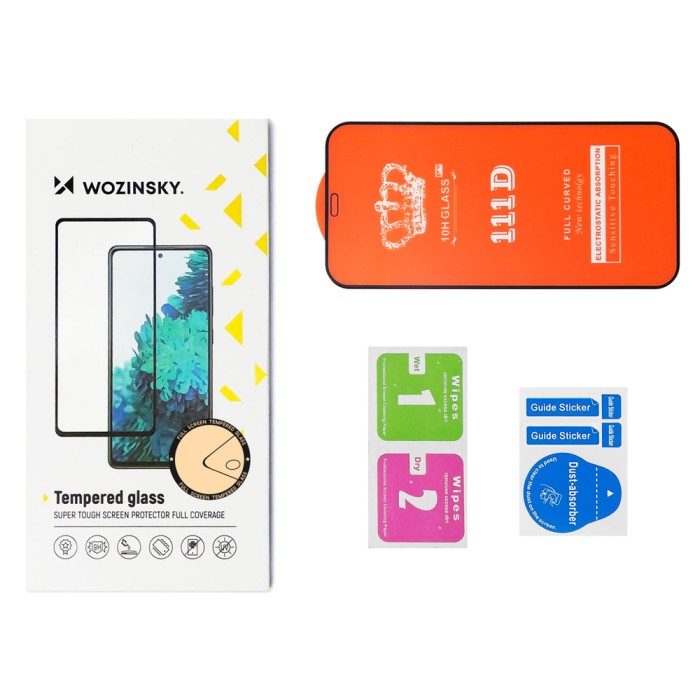 2 pcs. Full screen tempered glass with frame Case Friendly Wozinsky Full Glue iPhone 15 Pro Max - black