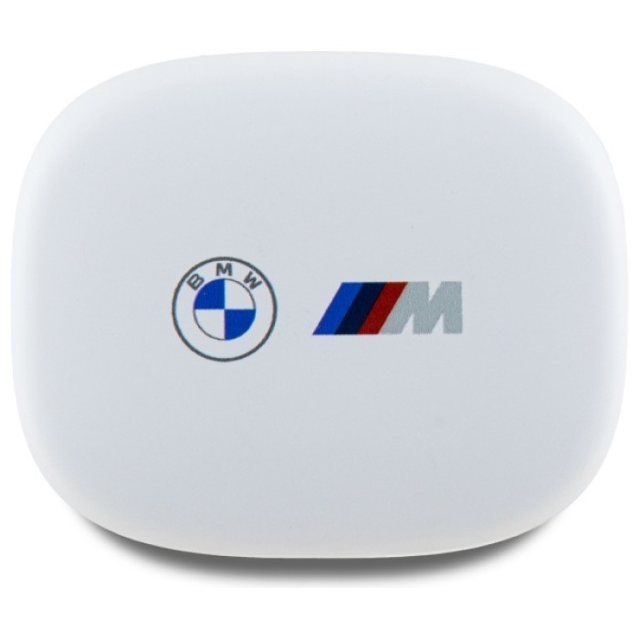 BMW Bluetooth headphones BMBEMIATP20LOH TWS + docking station white/white Printed Logos