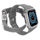 Protect Strap Band for Apple Watch 38/40/41mm Armored Case Strap - Gray, Silver