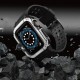 Protect Strap Band for Apple Watch 38/40/41mm Armored Case Strap - Black, Silver