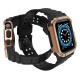 Protect Strap Band for Apple Watch 38/40/41mm Armored Case Strap - Black, Rose Gold