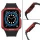 Protect Strap Band for Apple Watch 38/40/41mm Armored Case Strap - Black, Red