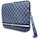 DKNY Sleeve Checkered Pattern Printed Stripes 14" Laptop Case - Blue
