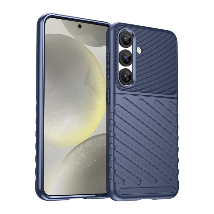 Thunder Case Samsung Galaxy S25 Silicone Armored Case - Blue