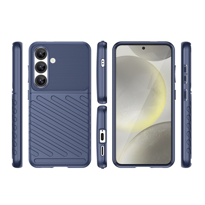 Thunder Case Samsung Galaxy S25 Silicone Armored Case - Blue