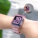 Silicone Band Strap Bracelet Case Strap Light Set for Apple Watch 44mm - Red
