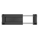 Adjustable car rearview mirror holder for smartphone black