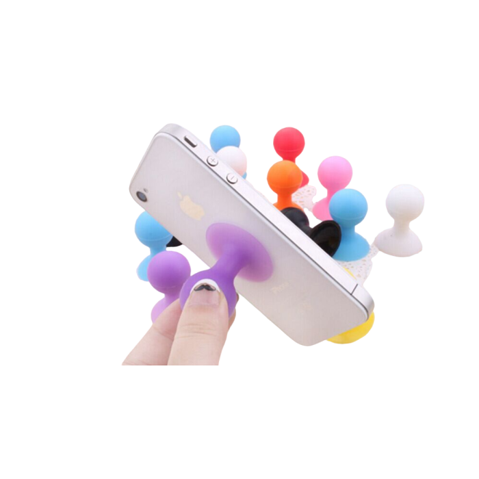 Phone holder with a round head - green