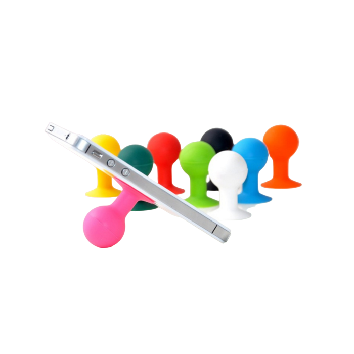 Phone holder with a round head - green