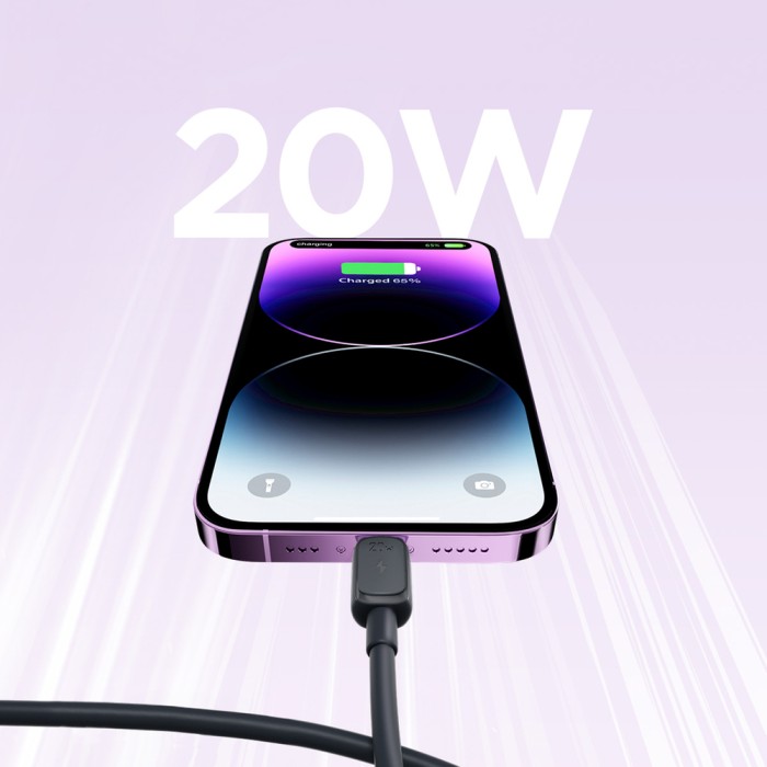 Joyroom Multi-Color Series A14 USB-C/ Lightning Cable 20W 1.2 m - Black