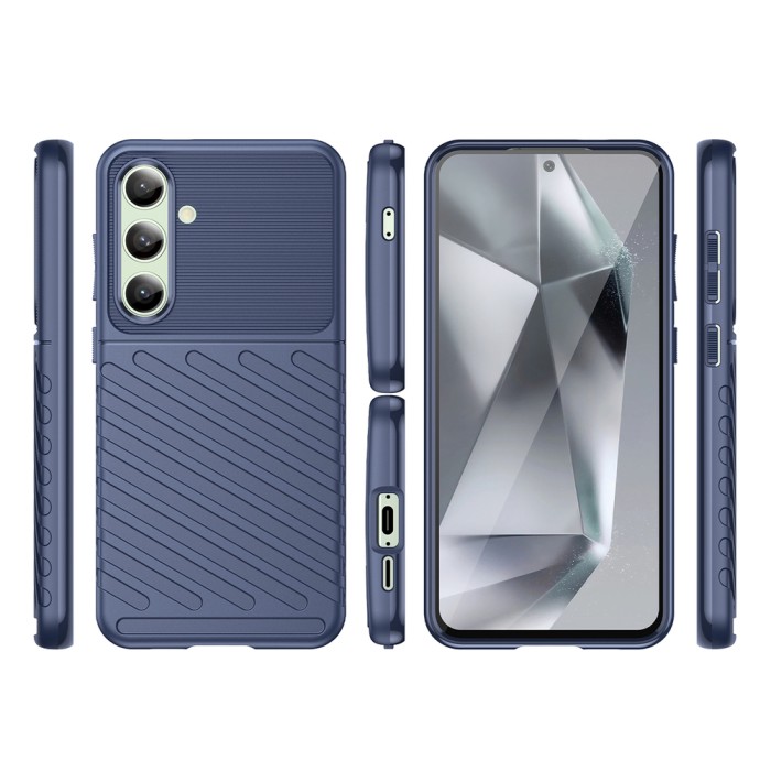 Thunder Case for Samsung Galaxy S24 FE silicone armor cover - blue