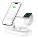 Tech-Protect A12 3in1 MagSafe Inductive Charger for Smartphone/Headphones/Smartwatch - White
