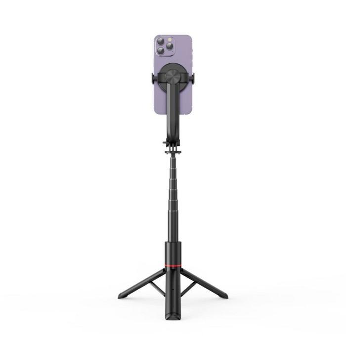 Tech-Protect L04S Bluetooth Selfie Stick with Tripod up to 95cm and 360 Head - Black