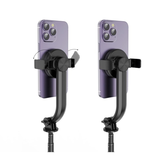 Tech-Protect L04S Bluetooth Selfie Stick with Tripod up to 95cm and 360 Head - Black