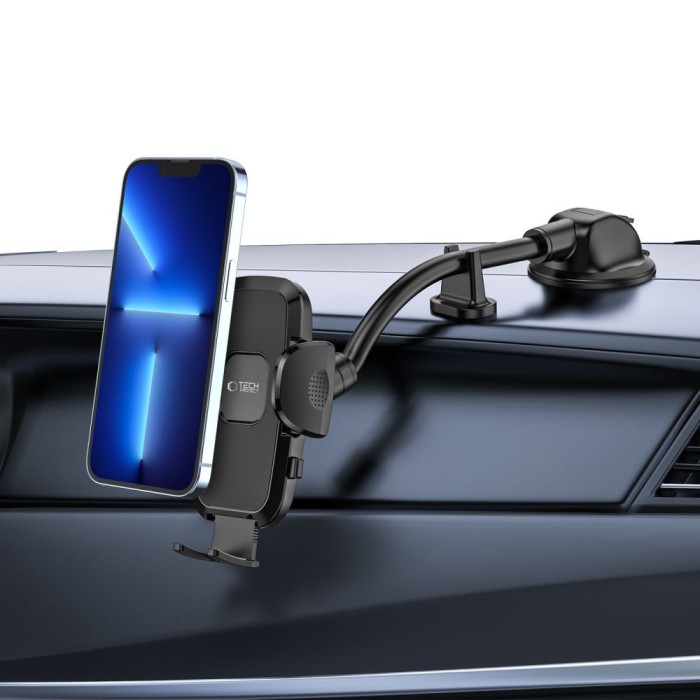 Tech-Protect V3 Long Arm Car Phone Holder for Windshield/Cockpit - Black