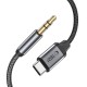 Tech-Protect UltraBoost audio USB-C / 3.5mm mini jack cable 1 m - black