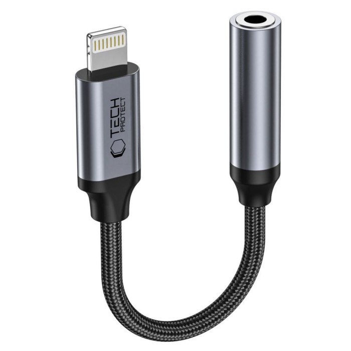 Tech-Protect UltraBoost Lightning / 3.5mm mini jack adapter - black